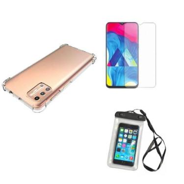 Imagem de Kit Capa a Prova D'água Moto G9 Plus + Capa + Película De Vidro 3D - M