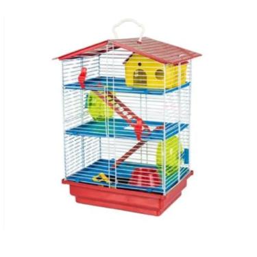 Imagem de Gaiola Hamster Luxo 3 Andares Teto Plástico - Jel Plast