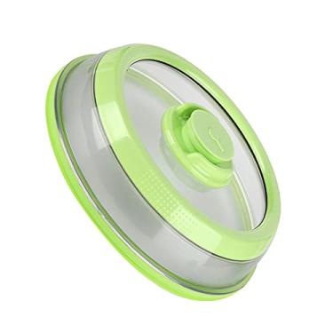 Imagem de Tnfeeon Tampa Eficiente de Selador de Alimentos Com Filmes de Manutenção de Frescura, Tampa de Vácuo Sem BPA para Cozinha Em Casa, Abds Verde+material de Silicone