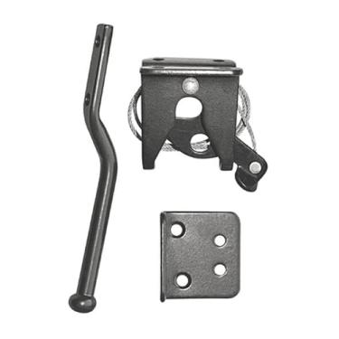 Imagem de Nuvo Iron Trava e trava com mola LCWSLBLK com trava de porta de cabo ajustável, preta