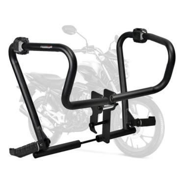 Imagem de Protetor de Motor e Carenagem Coyote Preto com Pedais - CG Titan / Fan