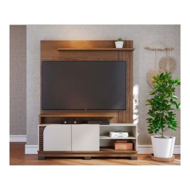 Imagem de Estante para TV até 65" 2 Portas Colibri Jurerê, Amêndoa e Off White