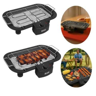 Imagem de Churrasqueira Elétrica Grill S/fumaça 1.500w Portátil 110v - BAK