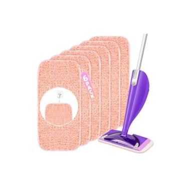 Imagem de Almofadas de jato molhadas reutilizáveis compatíveis com Swiffer, refil de jato úmido de microfibra, lavável na máquina, refil de almofadas molhadas para esfregões Swiffer Wet Jat, limpeza de várias