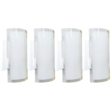 Imagem de Kit 4 Arandela Calha de Parede Com Vidro Pintado - CM GLASS - CLEIDE O