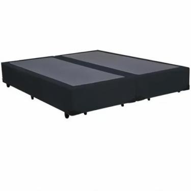 Imagem de Base Cama Box Queen Bipartido 158x198 Preto - Fabrica de tudo
