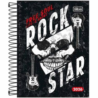 Imagem de Agenda 2026 diária espiral Pepper Masculina M4 Tilibra, Caveira