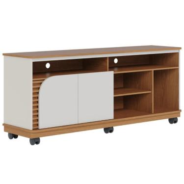 Imagem de Rack Para Tvs 65 2 Portas Nápoles Freijó Off White Matte
