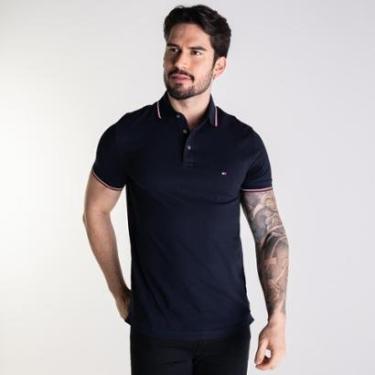 Imagem de Camisa Polo Tommy Hilfiger Tipped Friso Marinho-Masculino