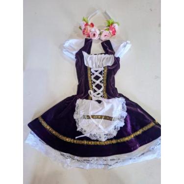 Imagem de Vestido veludo infantil frida luxuoso várias cores - Princesa Urbana, 