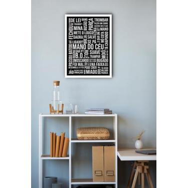 Imagem de Quadro Decorativo Gírias São Paulo Preto E Branco - 70X50Cm - Quadros 