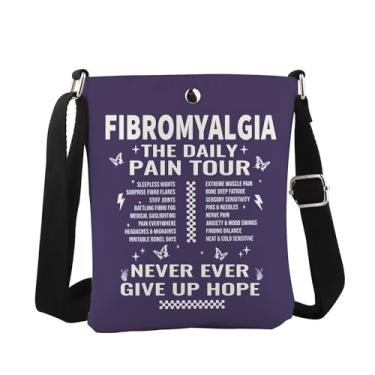 Imagem de WCGXKO Bolsa tiracolo para fibromialgia Daily Pain Tour Crônica Survivor Fibromialgia Presente Doença Crônica Presente, Fibrom Cro