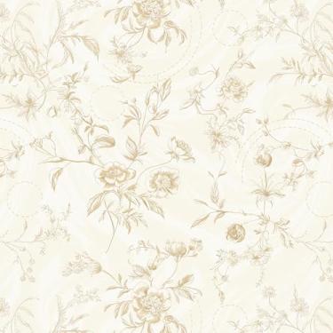 Imagem de Dimoon Papel de parede de 220 cm x 43,9 cm para contato com papel de parede boho bege marrom floral removível flor autoadesivo moderno para armários e gavetas quarto papel tapiz para pared