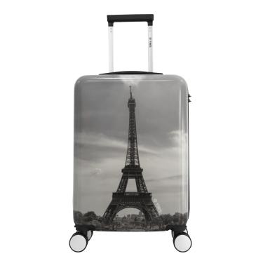 Imagem de Mala de bordo viagem 10 kg Paris em ABS + PC Cinza