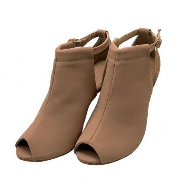 Imagem de Sandália Ankle Boot Elegante Feminina Moda Casual Fechada Com Fivela S