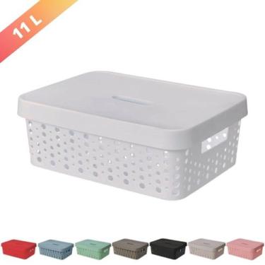 Imagem de Caixa Organizadora Trama Rattan 11L Usual Utilid. - Usual Utilidades, 
