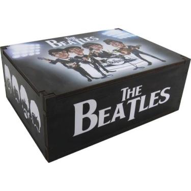 Imagem de Caixa Organizadora Porta Objetos Decoração Banda Beatles Mdf - Nova Ca