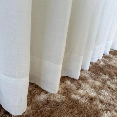 Imagem de Cortina Luxuosa Para Bastão 4,00x2,60 Escritório - Salvatex, Off White