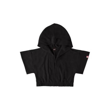 Imagem de Kimono Oversize Básico Infantil Gloss, Preto, 6