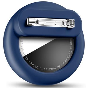 Imagem de Air Tags - 1 pacote com suporte para maçãs, capa oculta para Apple AirTag, rastreador com pino de segurança, antiperda para crianças, bebês, idosos, bagagem, sapatos, roupas, mochila - azul escuro