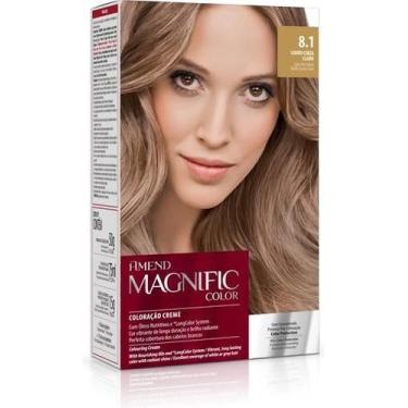Imagem de Coloração creme magnific color 8.1 louro cinza claro amend