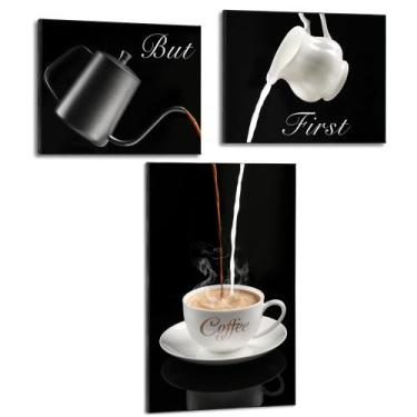 Imagem de Decoração de parede Deveosa Coffee Bar Sign, molduras de cozinha, tela