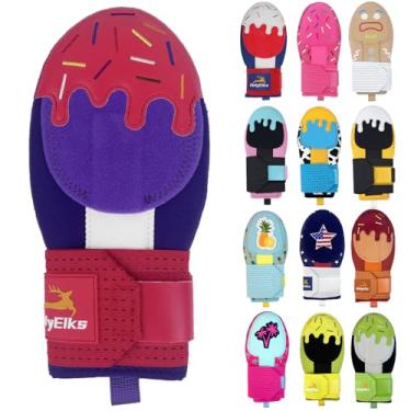 Imagem de Luva deslizante, luva deslizante de beisebol juvenil, luvas deslizantes de proteção de base, equipamentos de proteção de beisebol (vermelho, roxo, jovem)