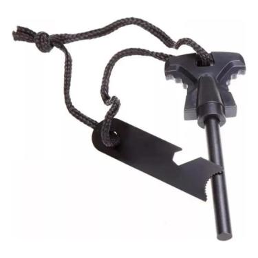 Imagem de 2X Pederneira Iniciador Fogo Camping 1 Unid Aço Ergonômico