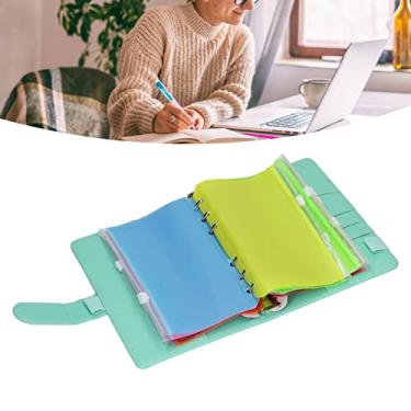 Imagem de Fichário econômico com envelopes de dinheiro, formulários de envelopes para dinheiro e despesas, manutenção de registros e manuseio de dinheiro couro PU dinheiro com zíperes