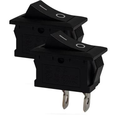 Imagem de Kit 02 chave gangorra retang. lk1-101 on-off pt 2p 6a lukma