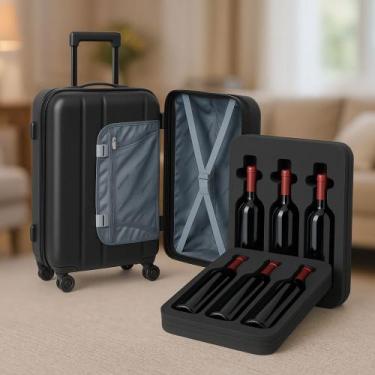 Imagem de Mala Viagem Winebag Para 6 Vinhos Colmeia EPP Rodinhas 360 - A Casa da