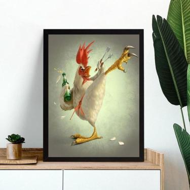 Imagem de Quadro Decorativo Galo Ninja 24X18Cm