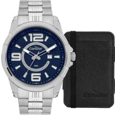 Imagem de Relógio Condor Masculino Speed Prata Com Carteira CO2115MVZ/K4P