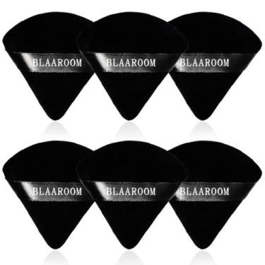 Imagem de Powder Puff BLAAROOM Velvet Triangle Design 6 peças - preto