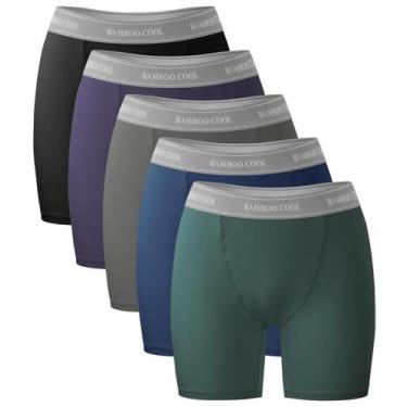 Imagem de Cuecas boxer masculinas Bamboo Cool Women, pacote com 5
