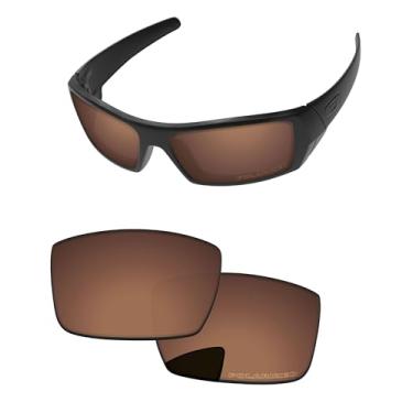 Imagem de PapaViva Lentes de reposição para óculos de sol Oakley Gascan OO9014 60 mm, Cobre marrom, Gascan