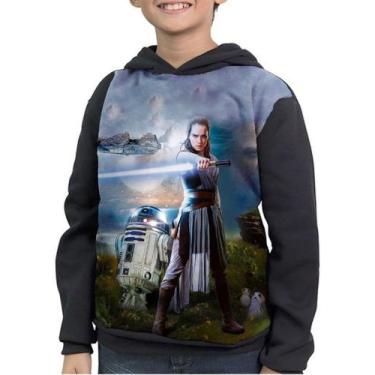 Imagem de Casaco Moletom Infantil Robo Bb8 Star Wars Bb-8 - smoke, Preto, 14