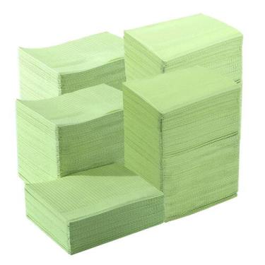 Imagem de Babadores dentais JMU, pacote 500, papel descartável de 2 camadas, fil