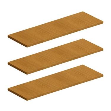 Imagem de 3 Prateleiras Mdf 30x100cm para Sala Sem Suporte 18mm - Bella Decor Br