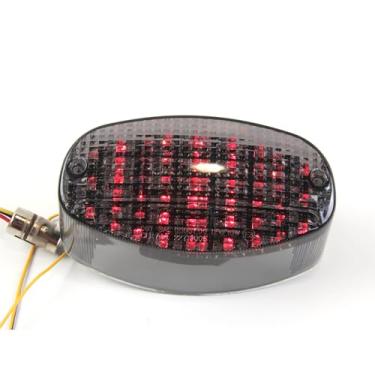 Imagem de Lanterna traseira de LED fumê Arashi para Yamaha YZF600R 1998-2007, Vstar 650 1100 1999-2007 personalizado, luz traseira de freio de seta, acessórios integrados para motocicletas