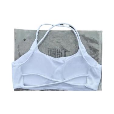 Imagem de Top De Fitness Feminino Em Cor Sólida Com Costas Cruzadas Para Yoga E 