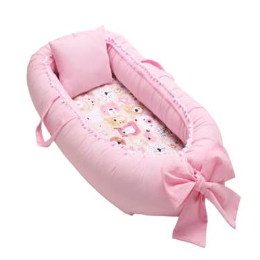 Imagem de Ninho Redutor de Berço Para Bebê com Travesseiro Menina Menino (Ursinha Mel)