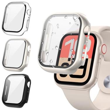 Imagem de Tensea Película de vidro temperado rígido para smartwatch, protetor de policarbonato, 3 peças, mulheres e homens