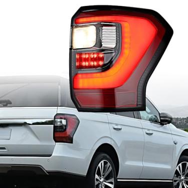 Imagem de Anzios Conjunto de luz traseira de LED direito compatível com Ford Expedition 2018-2021 - IP67, lente clara vermelha - corrida, parada de freio, seta, lâmpada de ré - JL1Z-13404-H, FO2801272