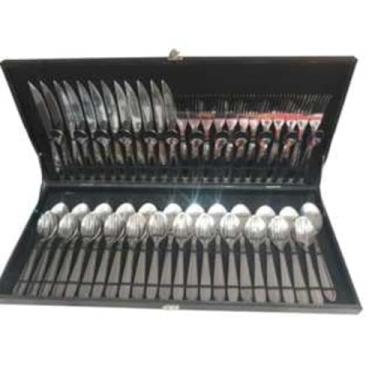 Imagem de Faqueiro 72 Peças Aço Inox Caixa De Madeira