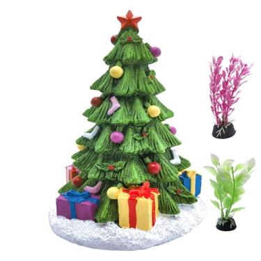 Imagem de M2cbridge Enfeite de aquário de árvore de Natal, abóbora para decoração de paisagismo de peixe betta (árvore de Natal B)