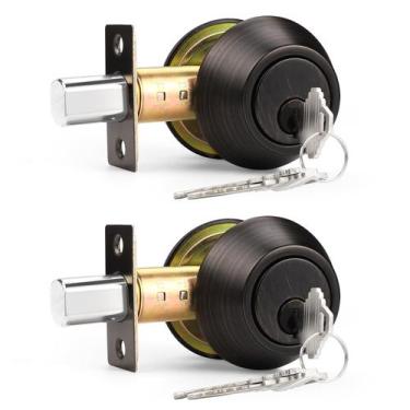 Imagem de Fechadura Deadbolt Lock de cilindro duplo Probrico Oil Rubbed Bronze
