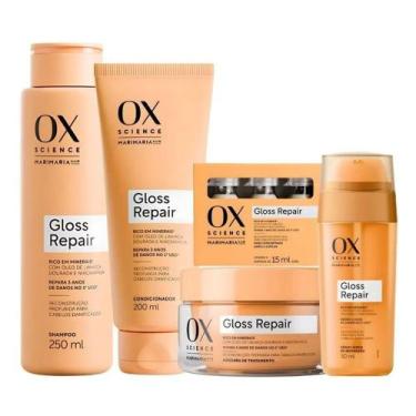Imagem de Kit Ox Science Mari Maria Gloss Repair Tratamento Completo