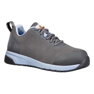Imagem de Carhartt Tênis de trabalho feminino Carhartt Force 7.6 cm Eh Nano Toe, Carvão/azul claro, 38