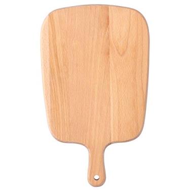 Imagem de Ymiko Placas de Charcutaria, Madeira que Serve Tábuas de Corte de Cozinha de Madeira que Serve Tábua de Arremesso de Açougueiro para Pizza, Pão, Queijo, Charcutaria, (26,5 * 16 * 1,5)